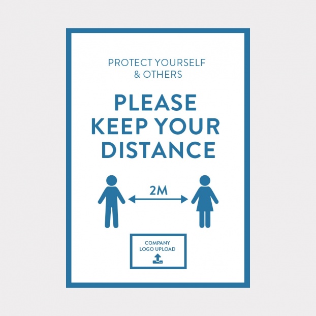 COVID-19 Foamex 2M Distance Safety Sign