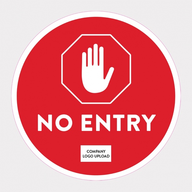 COVID-19 Floor Sticker Safety Signs - No Entry
