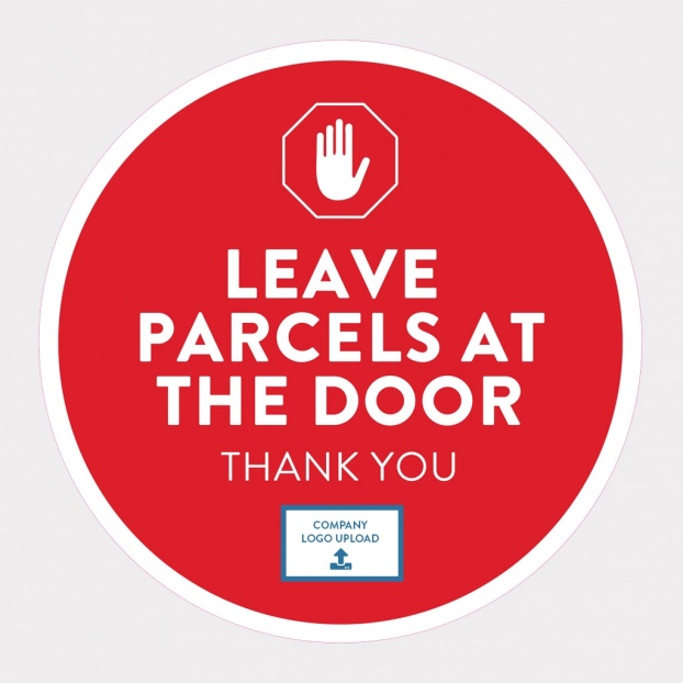 COVID-19 Vinyl Sticker Safety Signs - Leave Parcels